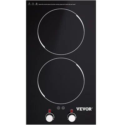 $99.99 • Buy VEVOR 12/30/36in Electric Induction Cooktop Ceramic Glass Stove Top Knob Control