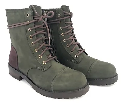 Ugg Kilmer Green Leather Lace-Up Military Style Women's Winter Boots  • $95