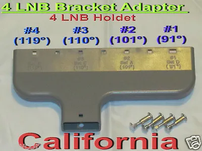 DirecTV LNB Bracket Adapter Quad 4 Dish LNBF Multi Yoke Holder FTA Mounts 4 DSS  • $9.99