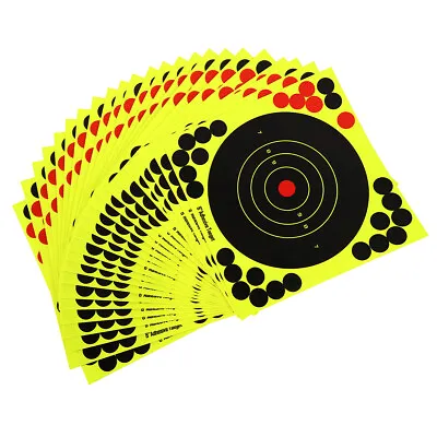 25-100 Pack Shooting Targets Splatter Gun Rifle Paper Adhesive Exercise 8 Inch • $29.50