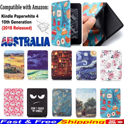 $18.07 • Buy Painted Smart Case Cover For 2018 New Amazon Kindle Paperwhite 4 10th Generation
