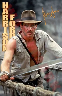 Harrison Ford Indiana Jones Signed 12x18 Inch Photograph Poster -Top Quality • $28.95