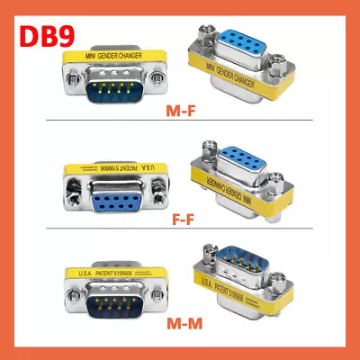 Gender Changer 9 Pin Female To Female F-M M-M Serial RS232 Adapter Coupler DB9 • $2.49