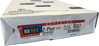 2 Part Carbonless NCR Paper 250 Sets Pkg #5887 Letter Size (canary White) • $35