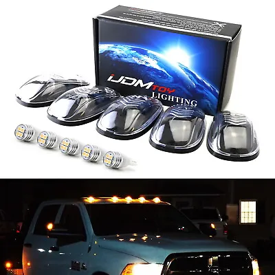 Clear Lens Amber Full LED Cab Roof Clearance Marker Light Kit For Truck SUV 4x4 • $33.29