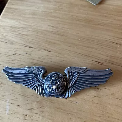 Ww2 Aaf Aircrew Jacket 3” Size Sterling Pinback Wingsnice! • $29.99