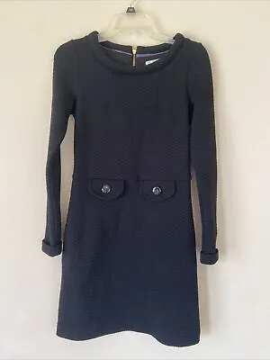 Boden Black Jacquard Ottoman Dress Womens 2 2R 60s Vintage/Retro Jackie-O Style • £24.10