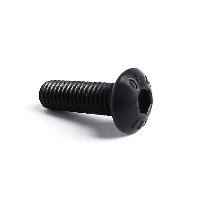 M5 (16mm) A2 Black Stainless Steel Socket Button Screw - Allen Key Head Bolt • £2.50