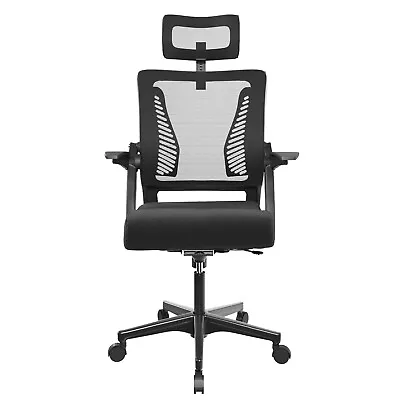 Gunji Mesh Home Office Chair Black Swivel Task Computer Desk Chair W/headrest • £35.99