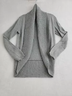 Moda International Cardigan Sweater Womens XS Gray Long Sleeve Open Front • $19.99