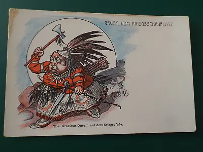 Postcard Queen Victoria Germany Comic Rare • £9