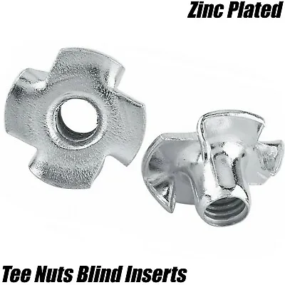 M3 X 5mm PRONGED BLIND INSERTS NUT HAMMER IN WOOD FURNITURE MICRO MODEL T NUTS • £3.77