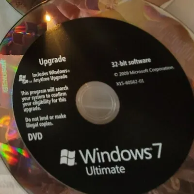 £45.99 • Buy Microsoft  Windows 7 Ultimate 32 Bit  Disc  Only  (Upgrade)  Rare Retail Version