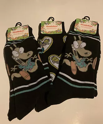 Men Crew Socks Rocko’s & Elmo Modern Life Crew Socks  Size 6-12 Nickelodeon • $15