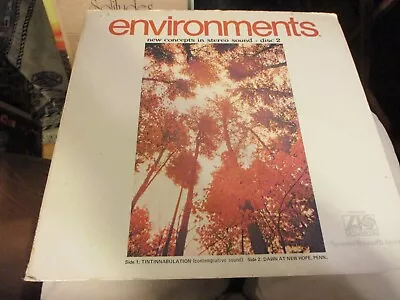 1970 ENVIRONMENTS New Concepts In Stereo Sound #2 LP Atlantic Field Rec NM/VG+ • $15.99