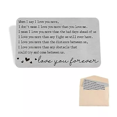 I Love You Gifts For Men Husband Anniversary Valentines Day Birthday Wallet C... • $19.15