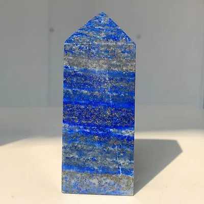 220g Natural Lapis Lazuli Quartz Crystal Tower Obelisk Wand Point Healing P99 • $3.54