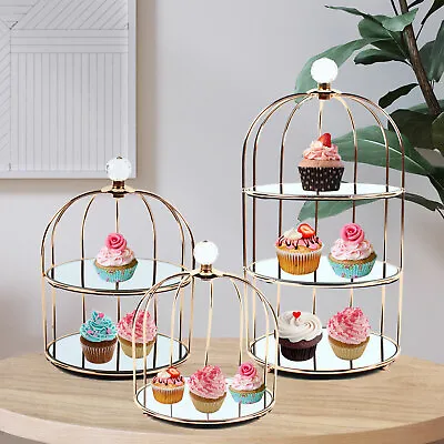 £16 • Buy Desk Bird Cage Shaped Perfume Organizer Creative Cake Stand Storage Display Rack