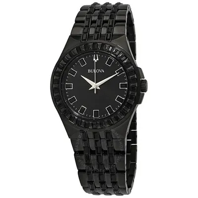 Bulova 98a240 Phantom Black Crystal Dial Stainless Steel Mens Watch • $184.99