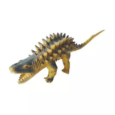 Vintage Rubber Prehistoric Ankylosaurus Type Dinosaur | Hollow | Sharp Teeth • $9.99