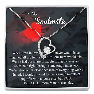 To My Soulmate Necklace I LOVE YOU More Happy Valentine Day Gift For Wife Her • $28.99