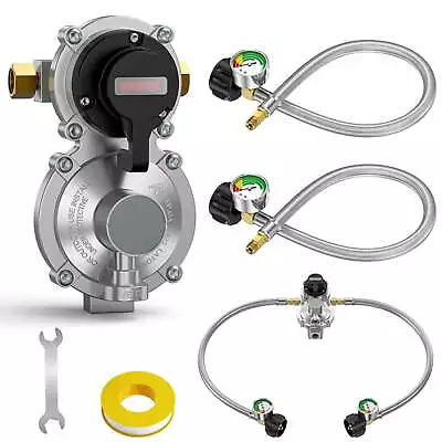 Automatic Changeover LP Propane Gas 2 Stage Regulator With RV Pigtail Hoses • $57.99