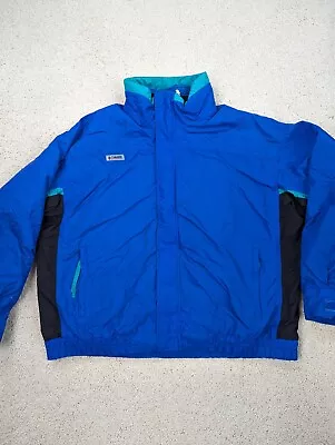 VINTAGE Columbia Bugaboo Jacket Mens Extra Large Blue 3 In 1 Ski Coat Fleece USA • $32.94