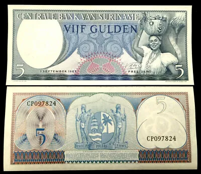 Suriname 5 Gulden 1963 Banknote World Paper Money UNC Currency  • $2.85