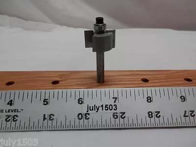 (1) NEW  7/8  D Rabbeting Carbide Tipped Router Bit 1/4  Shank Bearing Qw • $12.90