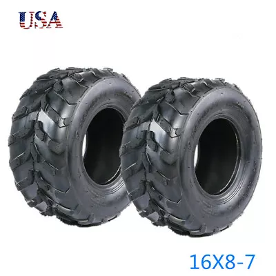 Pair 16X8-7 16/8-7 Nylon Tire  4PR For Lawn Mower ATV Go Kart Taotao 4 Wheeler • $108.98