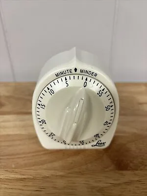 Vintage Lux Plastic Minute Minder 60 Minute Kitchen Timer Atomic Rocket • $18.95