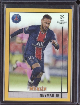 $110 • Buy Neymar Jr 2020-21 Topps Merlin Chrome UCL Gold 19/50