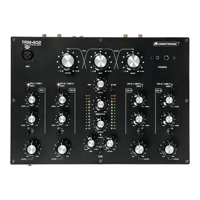 £507.20 • Buy Omnitronic TRM-402 4 Channel Rotary DJ Mixer Disco Mixing