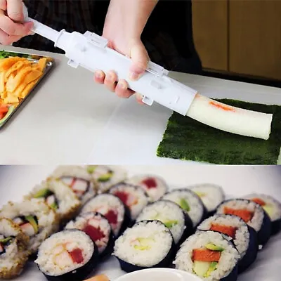 Sushi Maker Sushi Bazooka Roller Maker Mold Rice Rolling DIY Kitchen Tools Kit • £5.19