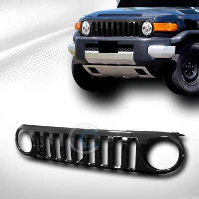 For 07-14 Toyota FJ Cruiser Glossy Black Vertical Front Hood Bumper Grill Grille • $75.95