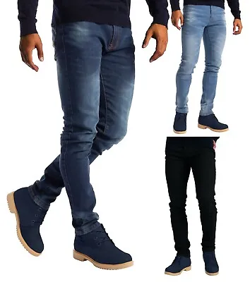 Men's Slim Fit Jeans Skinny Stretch Denim Pants • $23.49
