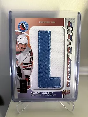 Michel Goulet 2023-24 SP Game Used HOF Marks /35 #HOFM-MG Chicago Blackhawks • $220