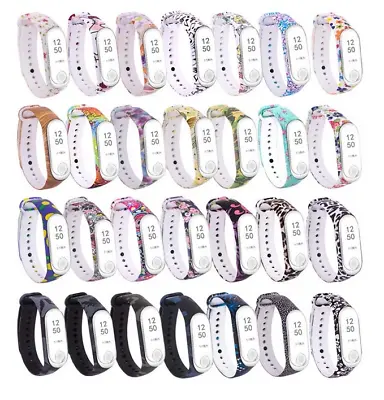 Xiaomi Mi Band 3 4 5 Replacement Designer Wrist Band Watch Strap X27 Colours UK • £3.79