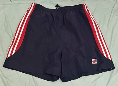 $30 • Buy VINTAGE ADIDAS 90s Shorts Mens Three Stripe LINED Adidas Training - SIZE MEDIUM
