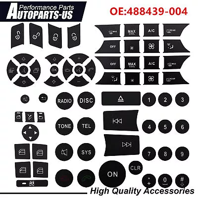 FOR 2007-14 Mercedes Benz Repair Button DOOR Steering A/C Window Radio Stickers • $12.29