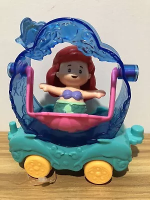 Fisher Price Little People Disney Princess Parade Ariel Doll Figure & Carriage • $12