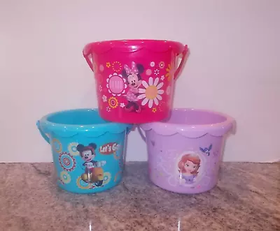 Disney Minnie Mickey Mouse Sofia Plastic Easter Halloween Candy Baskets Buckets • $20.99