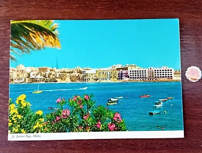 St Julians Bay Malta Postcard Posted • £1.60