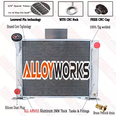 3 ROW Aluminum Radiator For Ford Ranger V8 Engine/Conversion Swap 1982-93 1994 • $151.05