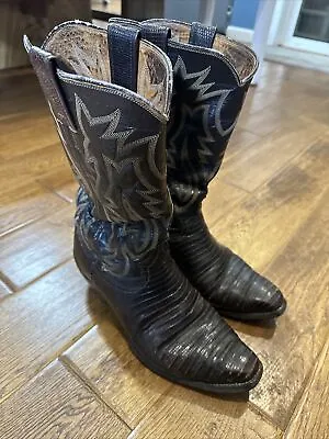 Justin Alligator Cowboy Boots Mens Sz 9D Excellent Condition Style 7423 Vintage! • $59.99