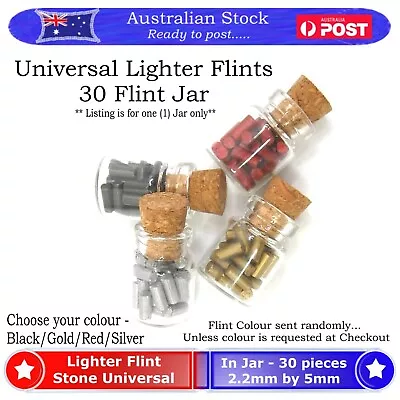 30 Universal Flint Stone Replacements In Jar Lighter Zippo Cigarette Welder • $6.25