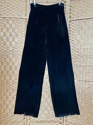 Zara Black Premium Silk Velvet Trousers • £20