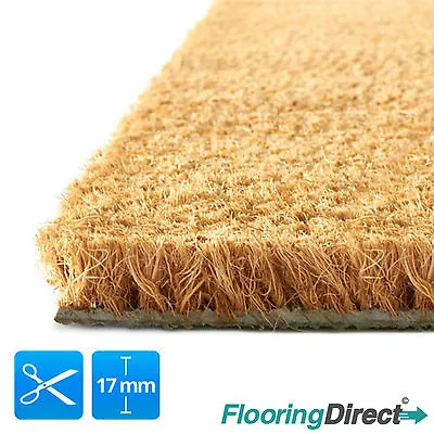 Coir Mat - Coconut Door Matting Large Heavy Duty 17mm - 1m&2m Wide -  Any Size. • £15.99