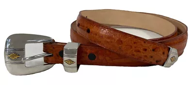 Ranger Belt - Caiman Crocodile Skin - Cognac • $199