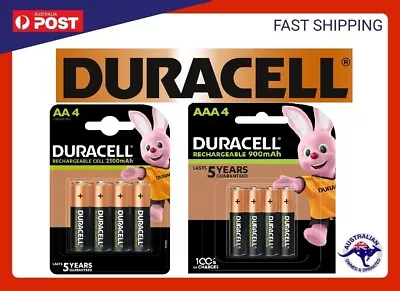 Duracell Rechargeable Batteries AAA  900 MAh / AA 2500 MAh Genuine  • $27.99